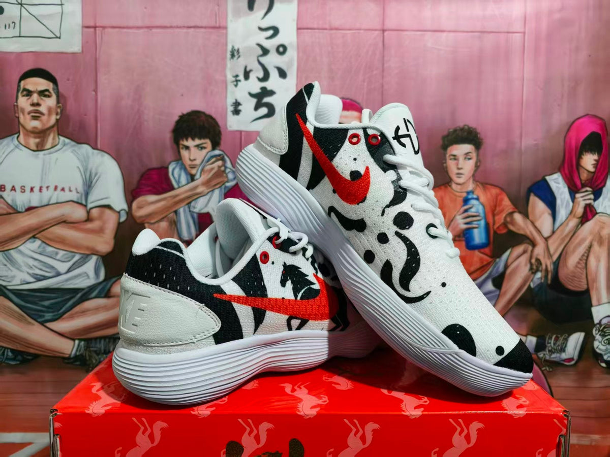 Nike Zebra Print Sneakers White Black Red