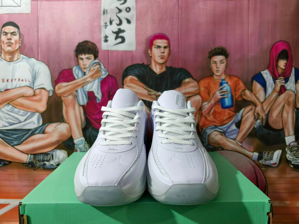 White Jordan Basketball Sneakers