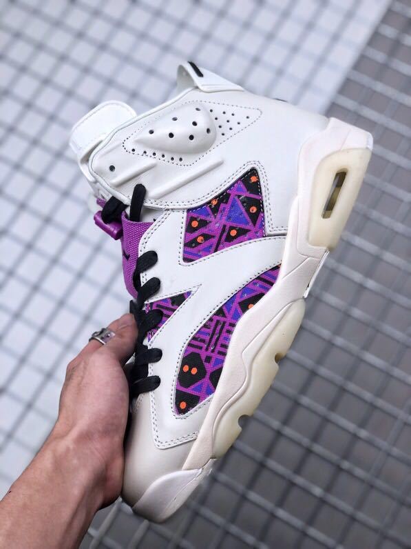 Jordan Air Jordan 6 Quai 54 Sneakers White Purple