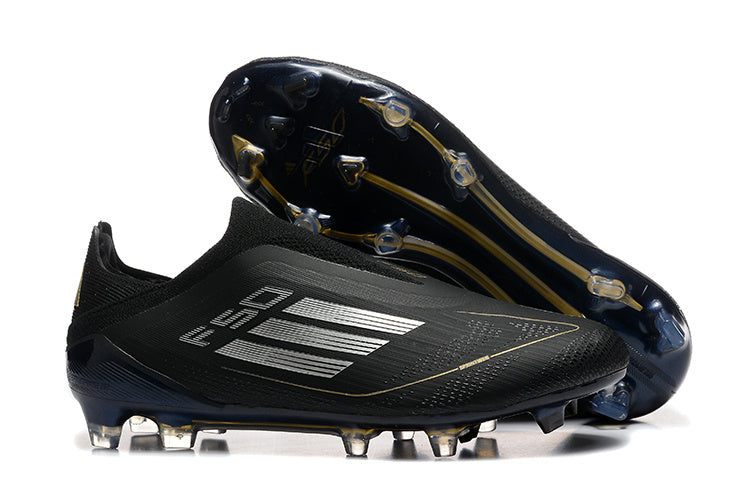 adidas F50 Laceless FG Soccer Cleats Black Gold