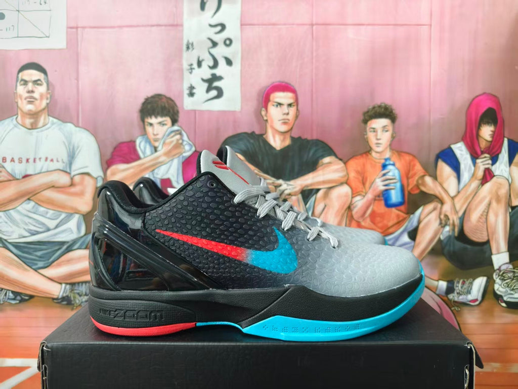 Nike Brunson PE Basketball Sneakers Black Red Blue
