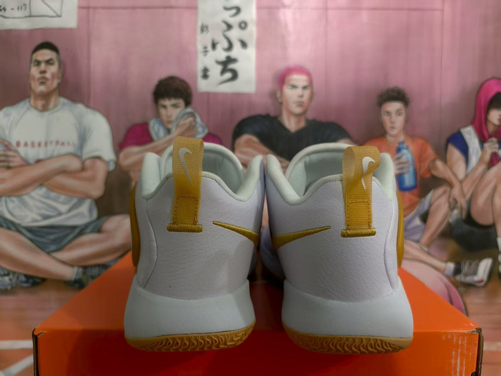 Nike Zoom Basketball Sneakers White and Yellow