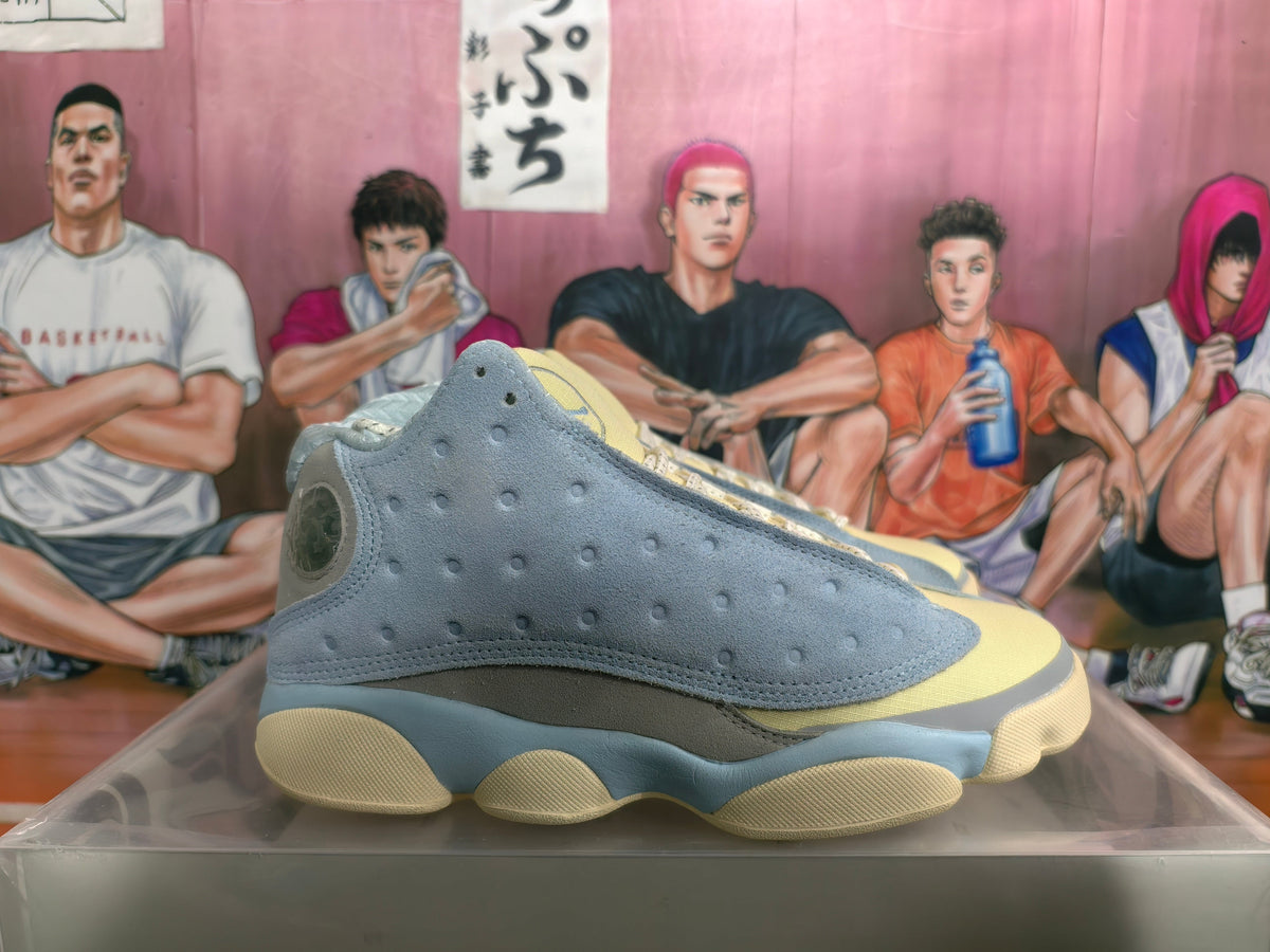 Jordan 13 High-Top Basketball Sneakers Light Blue