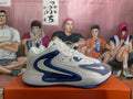 Nike White and Blue Basketball Sneakers