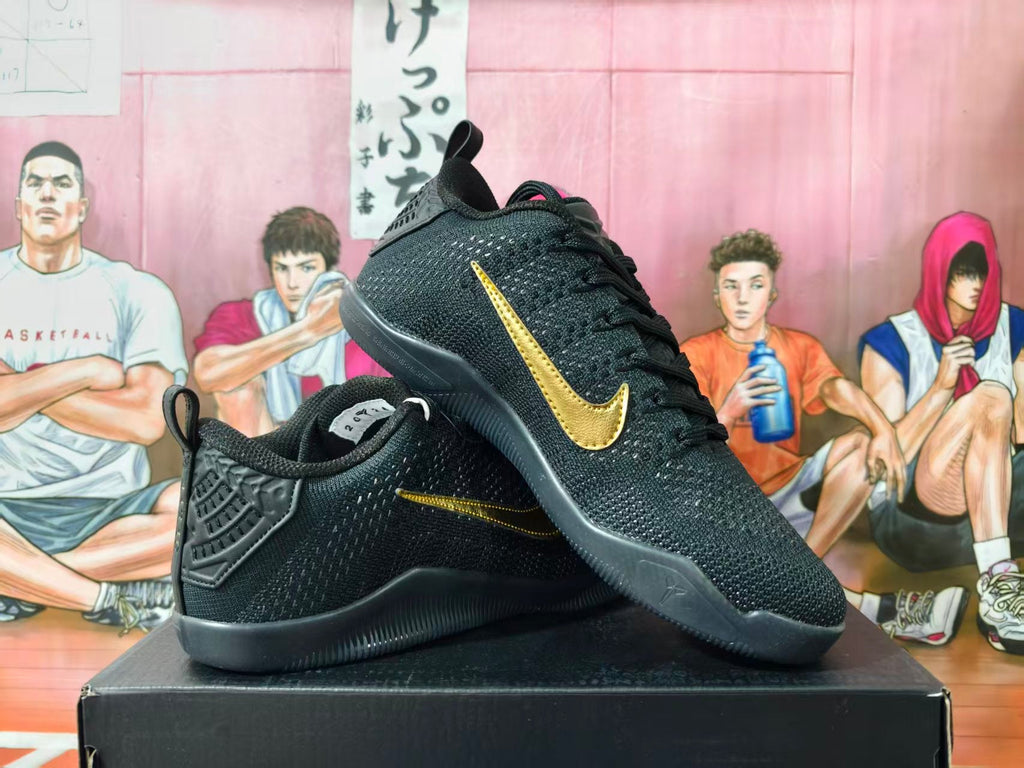 Nike Kobe 11 Basketball Shoes Black Gold