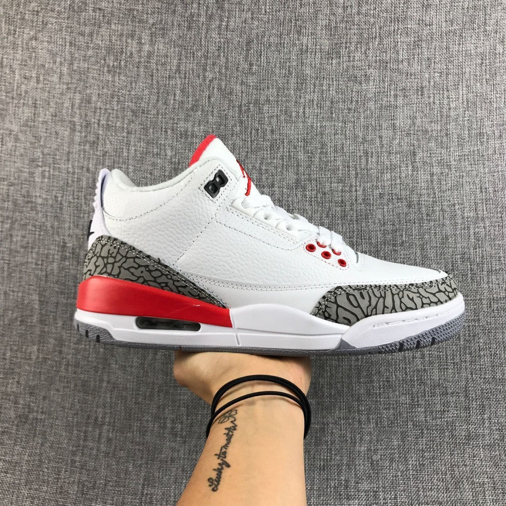 Jordan Air Jordan 3 Retro White Red Sneakers