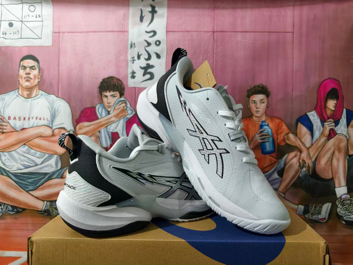 ASICS Swiftace White and Black Basketball Sneakers