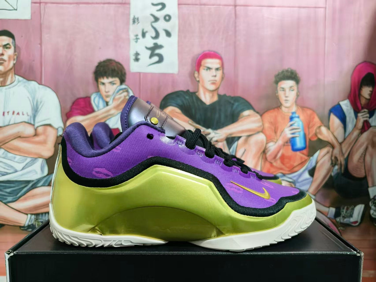 Nike Basketball Shoes Purple Gold Lakers Colorway