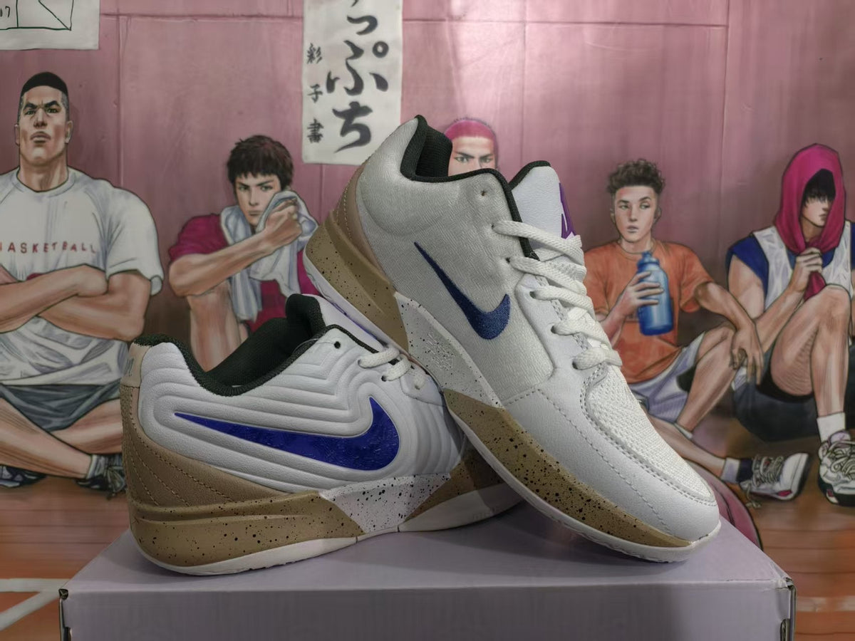 Nike JA Basketball Sneakers White Blue Tan