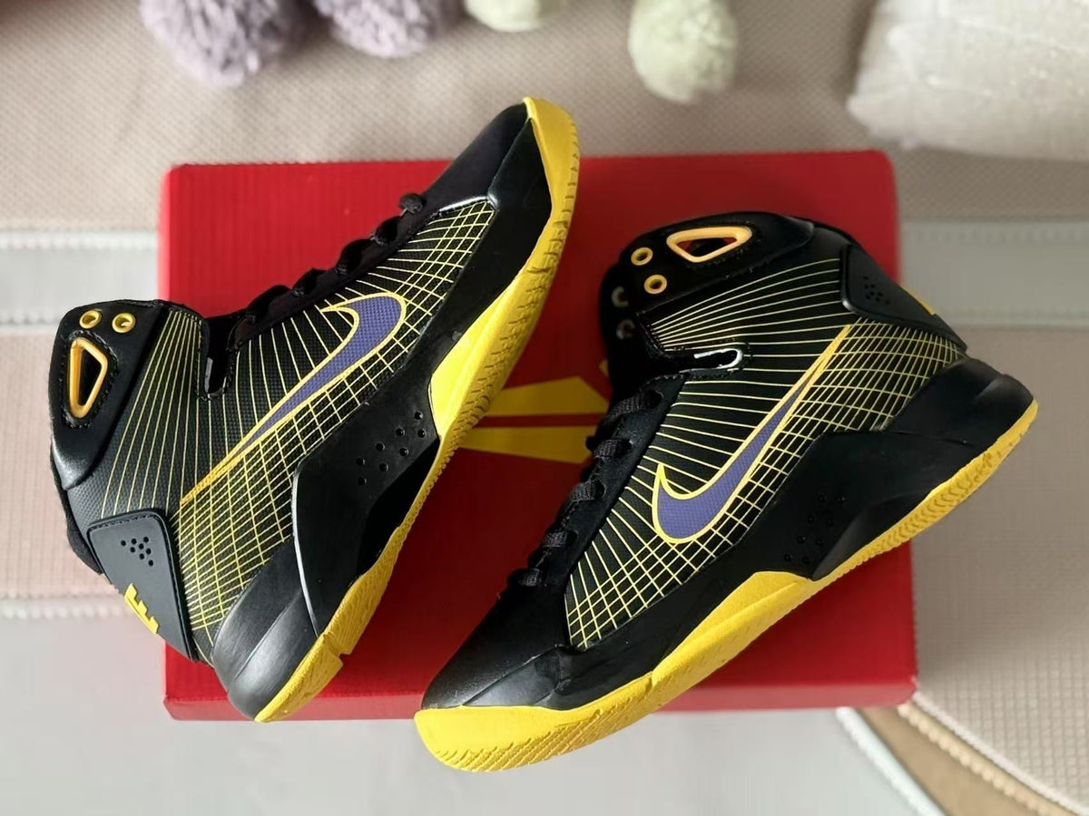 Nike Kobe HD2008 Kids' High-Top Sneakers Black Yellow
