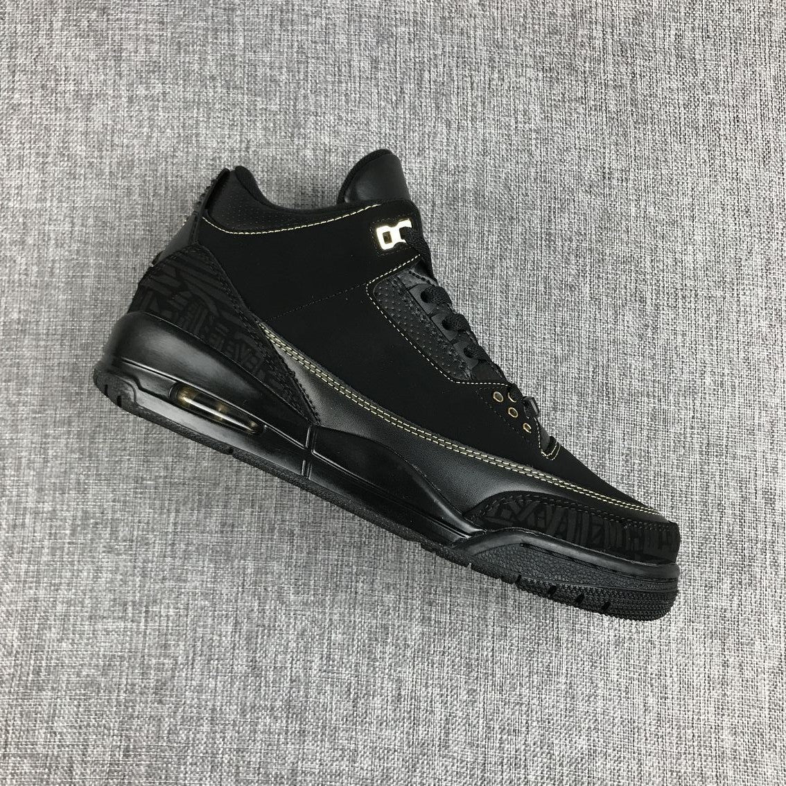 Jordan Air Jordan 3 BHM Black and Metallic Gold Sneakers