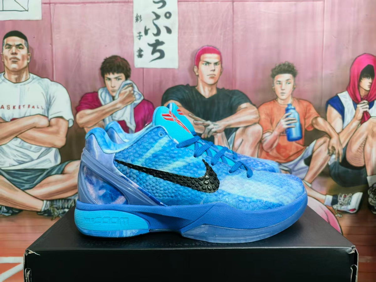 Nike Blue Basketball Sneakers with Kobe-Style Details