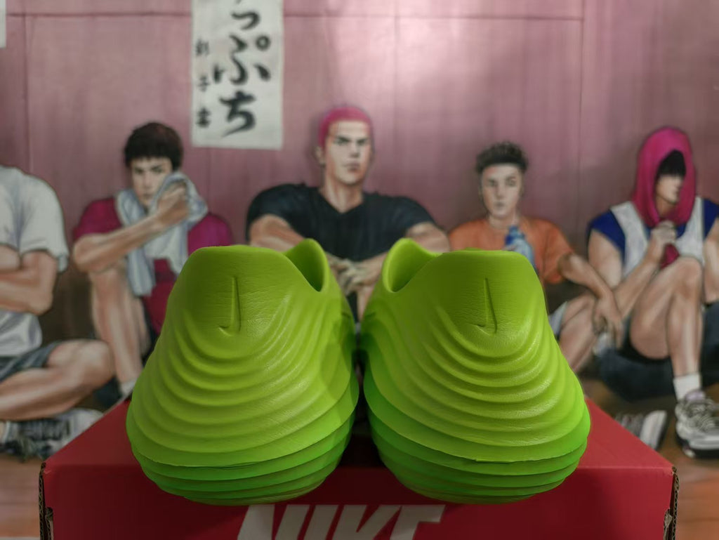 Nike Green Slip-On Sneakers with Swoosh