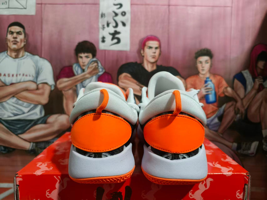 Nike Zoom Basketball Shoes Orange Gray White