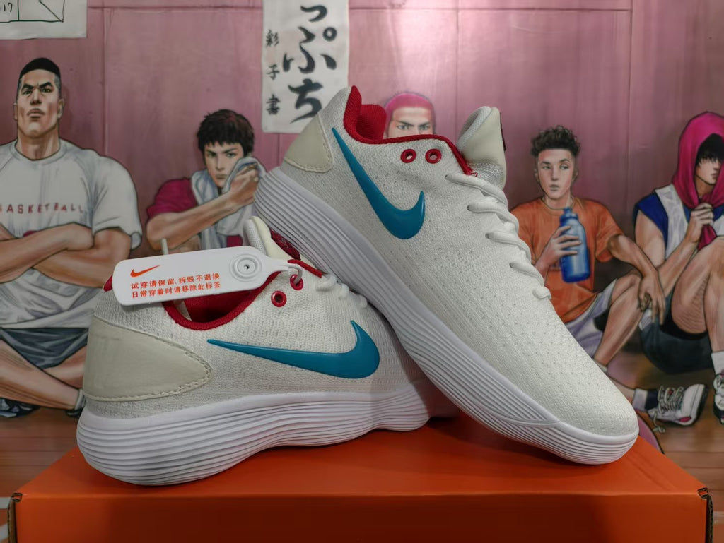 Nike Dragon Year Basketball Sneakers White Blue Red