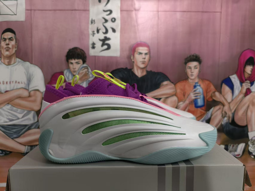 Nike Basketball Shoes White Purple Green