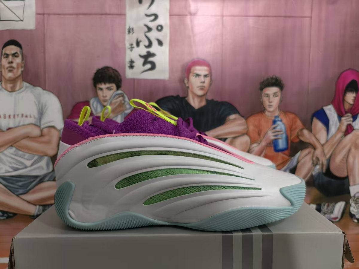 Nike Basketball Shoes White Purple Green