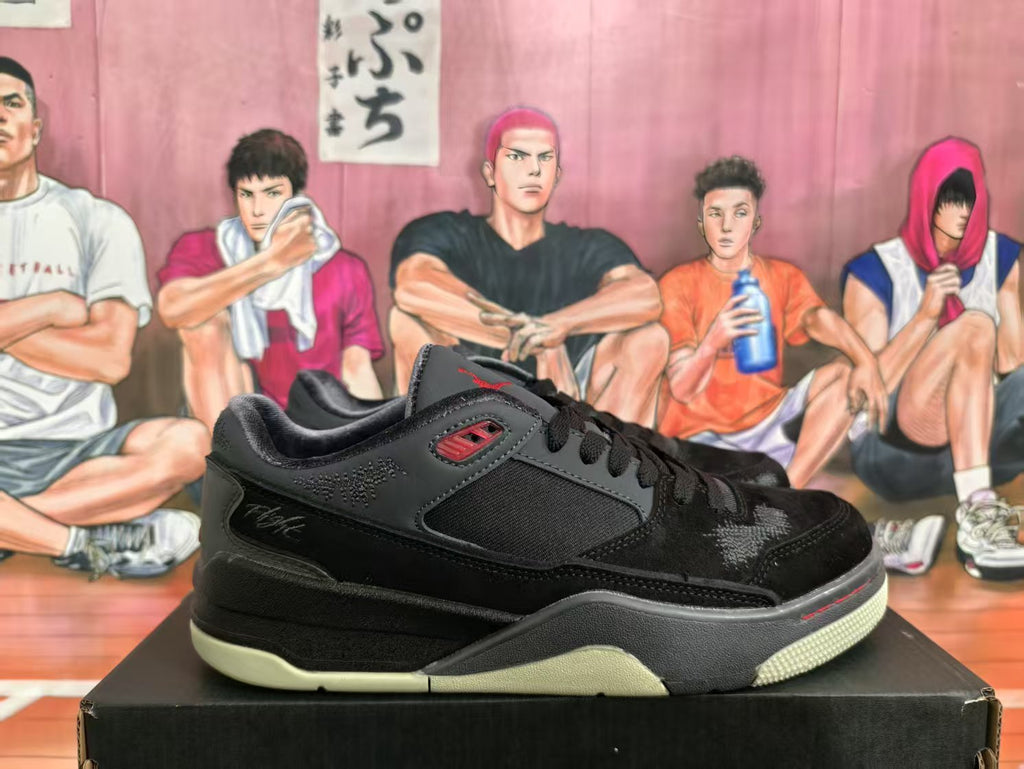 Jordan Black and Grey Low-Top Sneakers