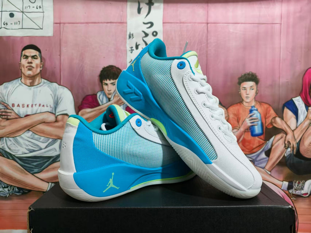 Jordan Air Zoom Basketball Sneakers Gray Blue