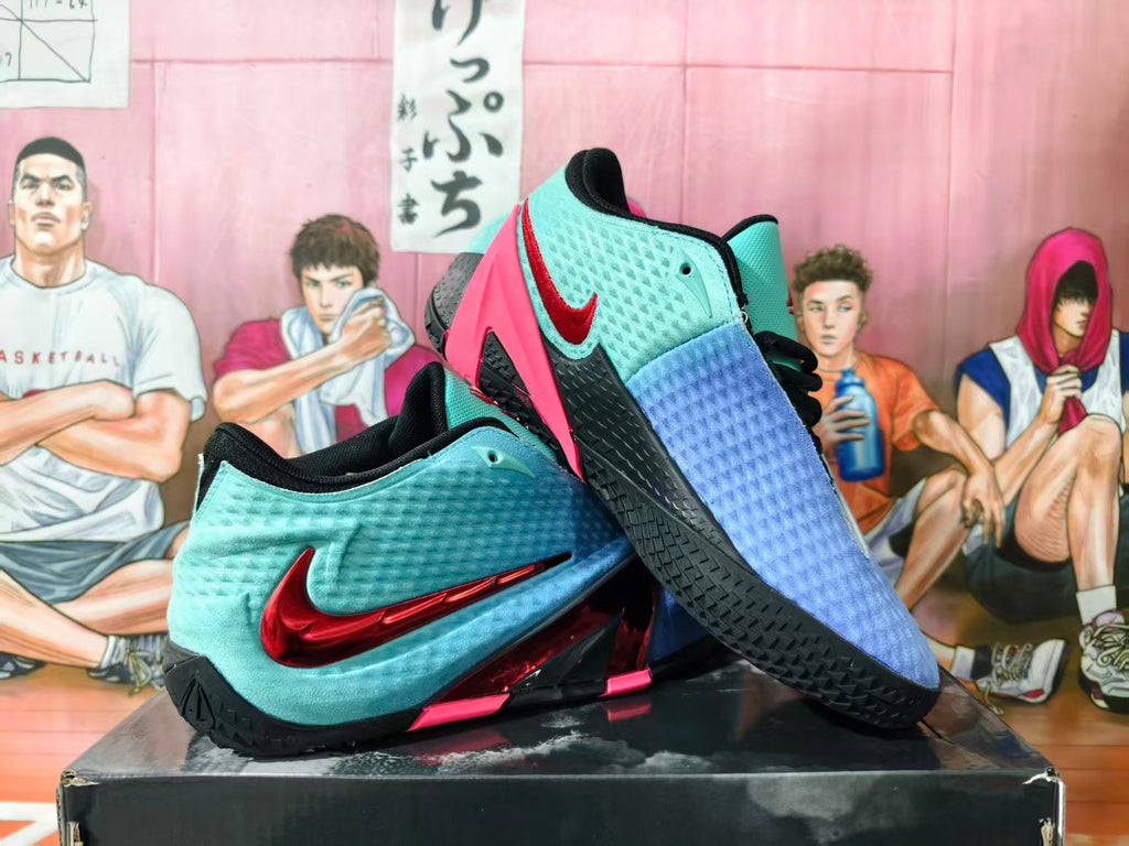 Nike Basketball Shoes in Aqua, Blue, Red and Black