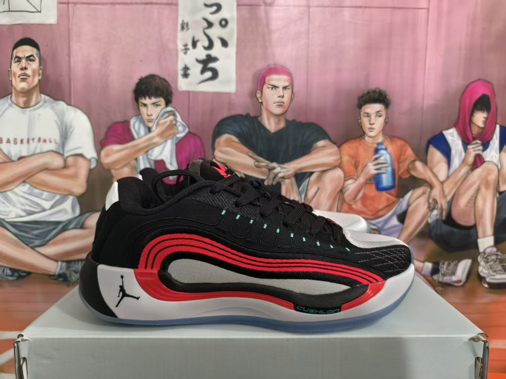 Jordan Black Red White Basketball Sneakers