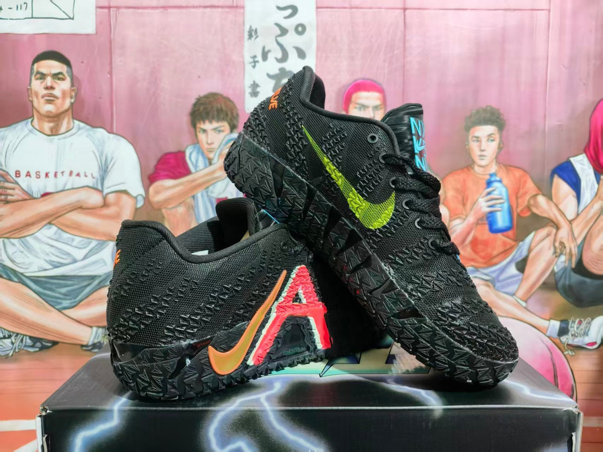 Nike Black and Red Basketball Sneakers