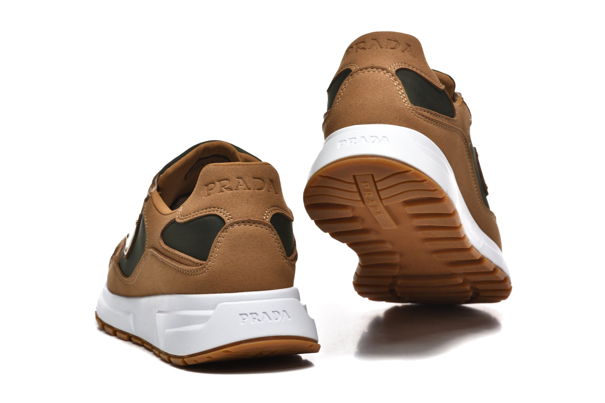 Prada Brown and Black Low-Top Sneakers
