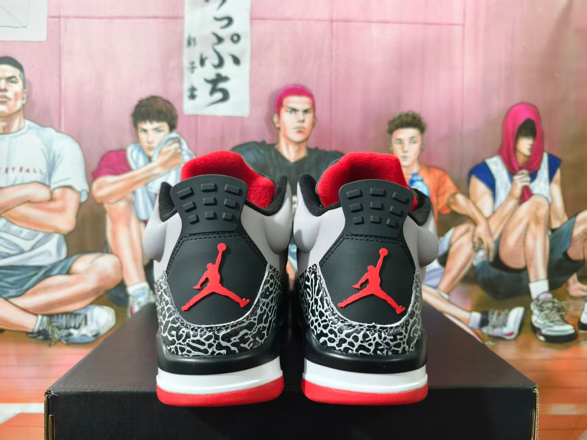 Jordan 3 Retro Sneakers Grey Black Red