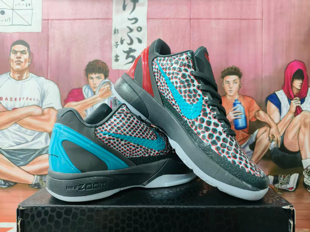 Nike Kobe Basketball Sneakers Black Turquoise Red 3D Hollywood