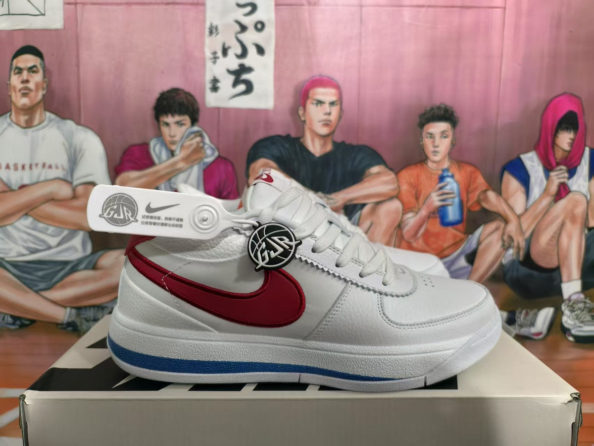 Nike Air Force 1 White Red Blue Sneakers