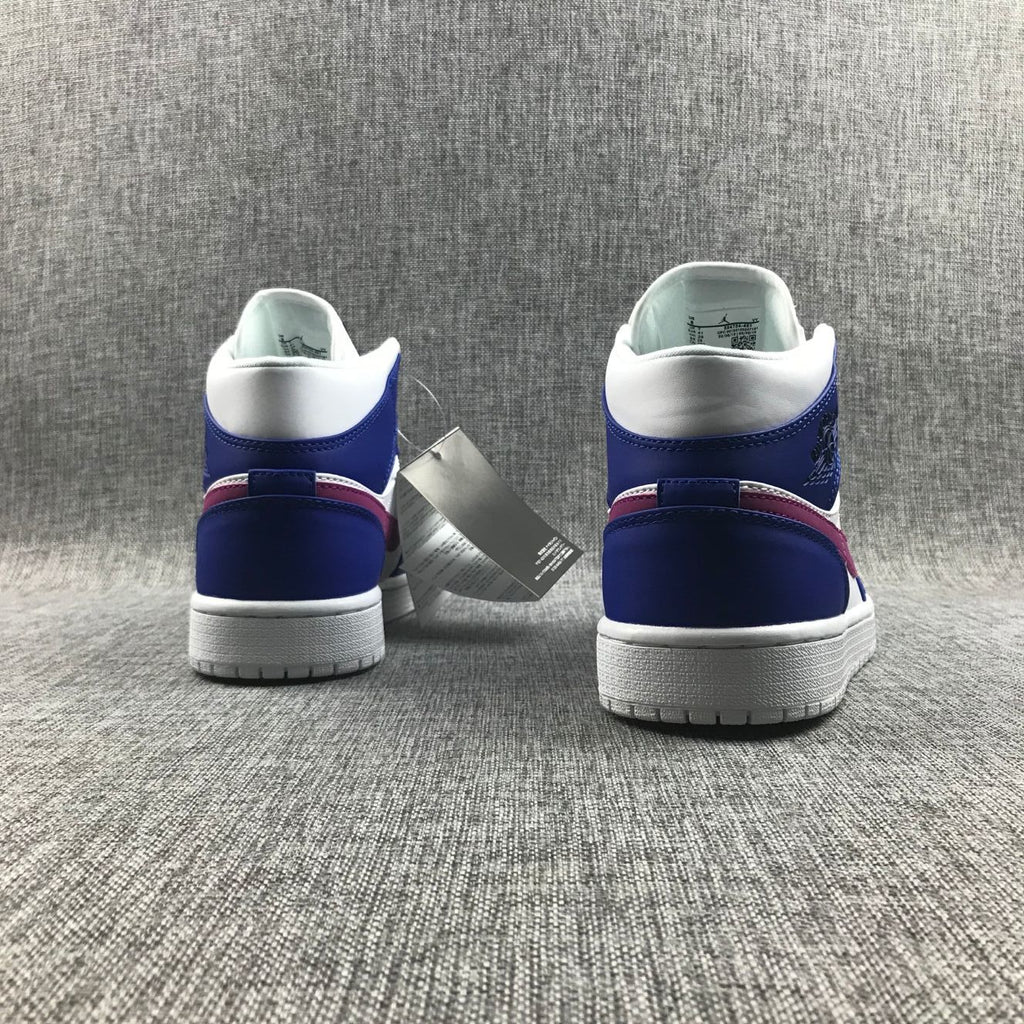 Jordan Air 1 Mid Blue Pink Sneakers 554724-451