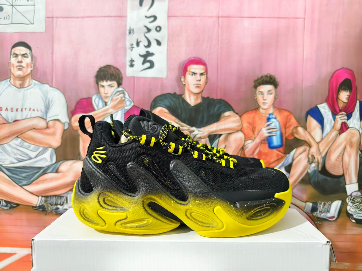 Under Armour Black and Yellow Basketball Sneakers