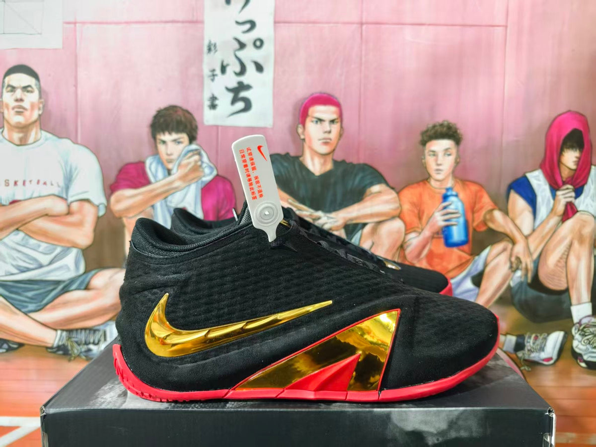 Nike LeBron 13 Basketball Shoes Black Gold Red