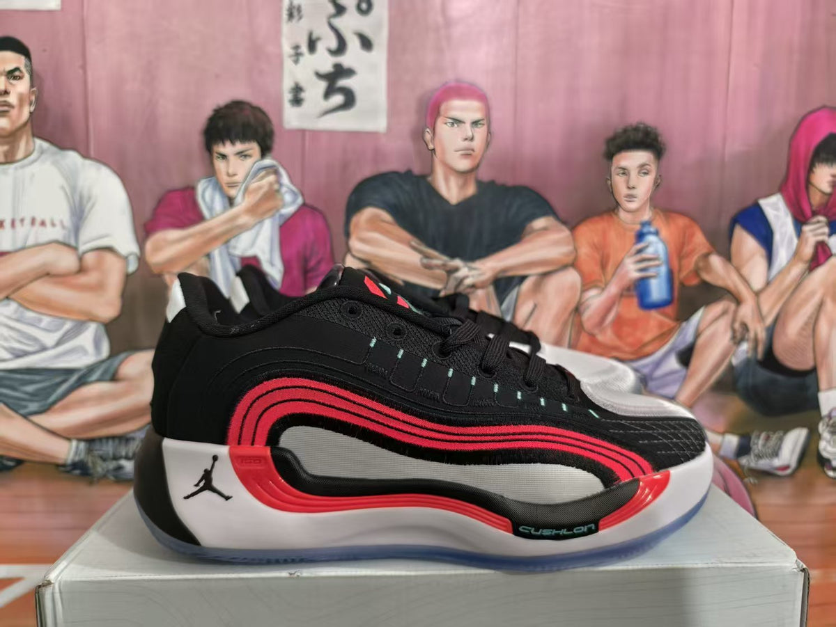 Jordan Basketball Sneakers Black White Red