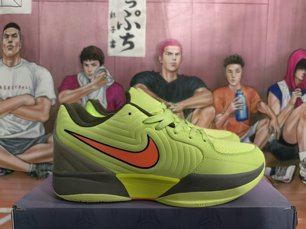 Nike Yellow-Green Basketball Sneakers