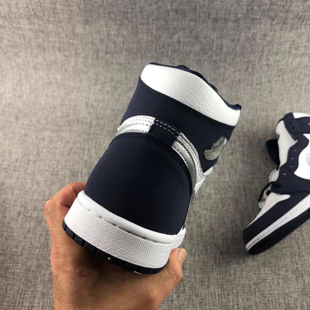 Air Jordan 1 Co.JP High Sneakers White Navy Silver DC1788-100