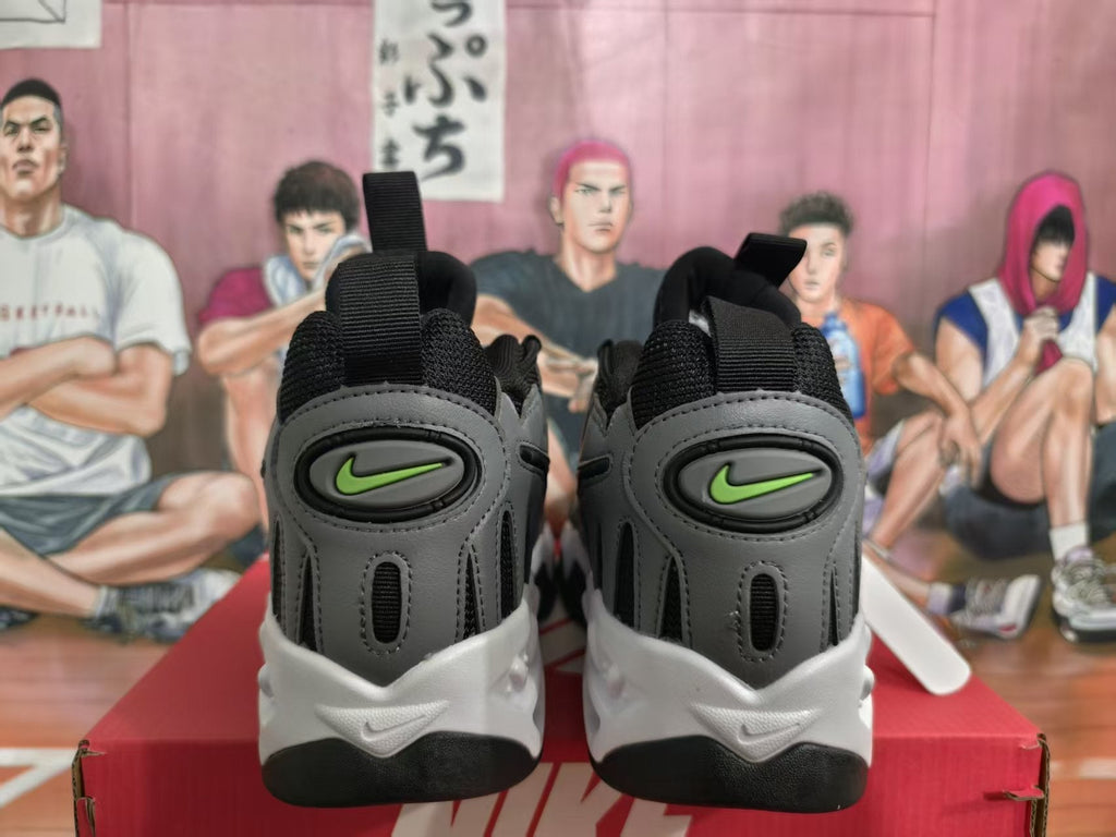Nike Air More Uptempo Sneakers Grey Black Green