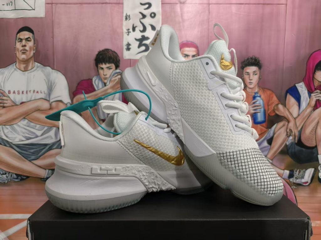 Nike LeBron Basketball Sneakers White Gold