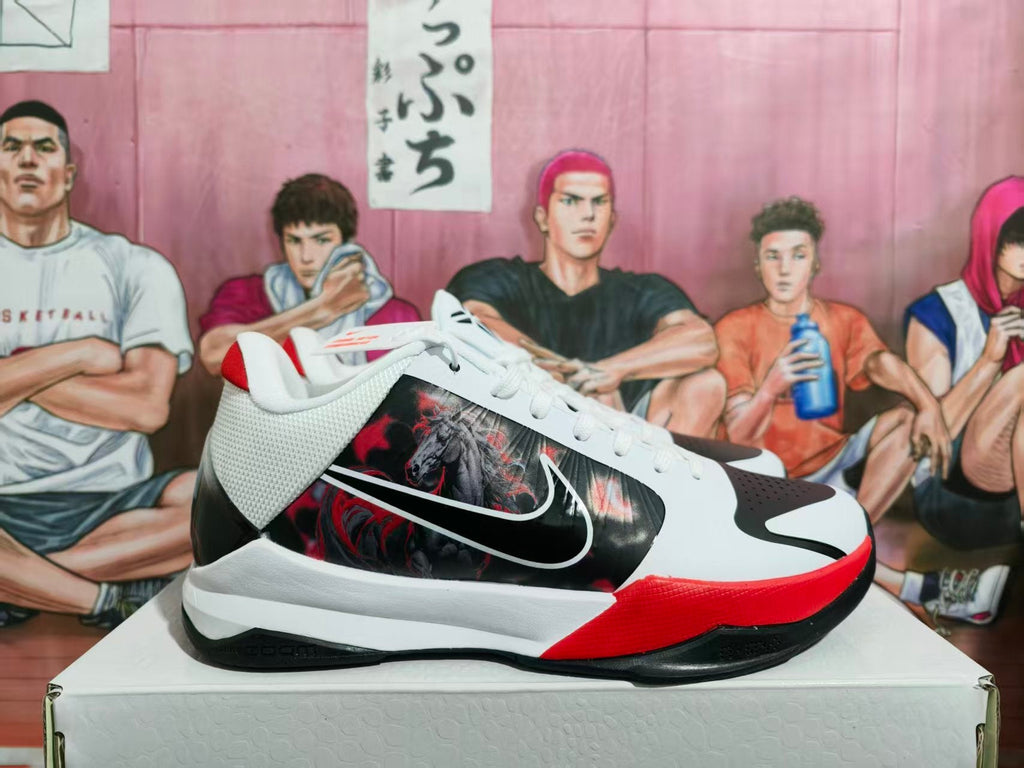 Nike Basketball Sneakers Black White Red