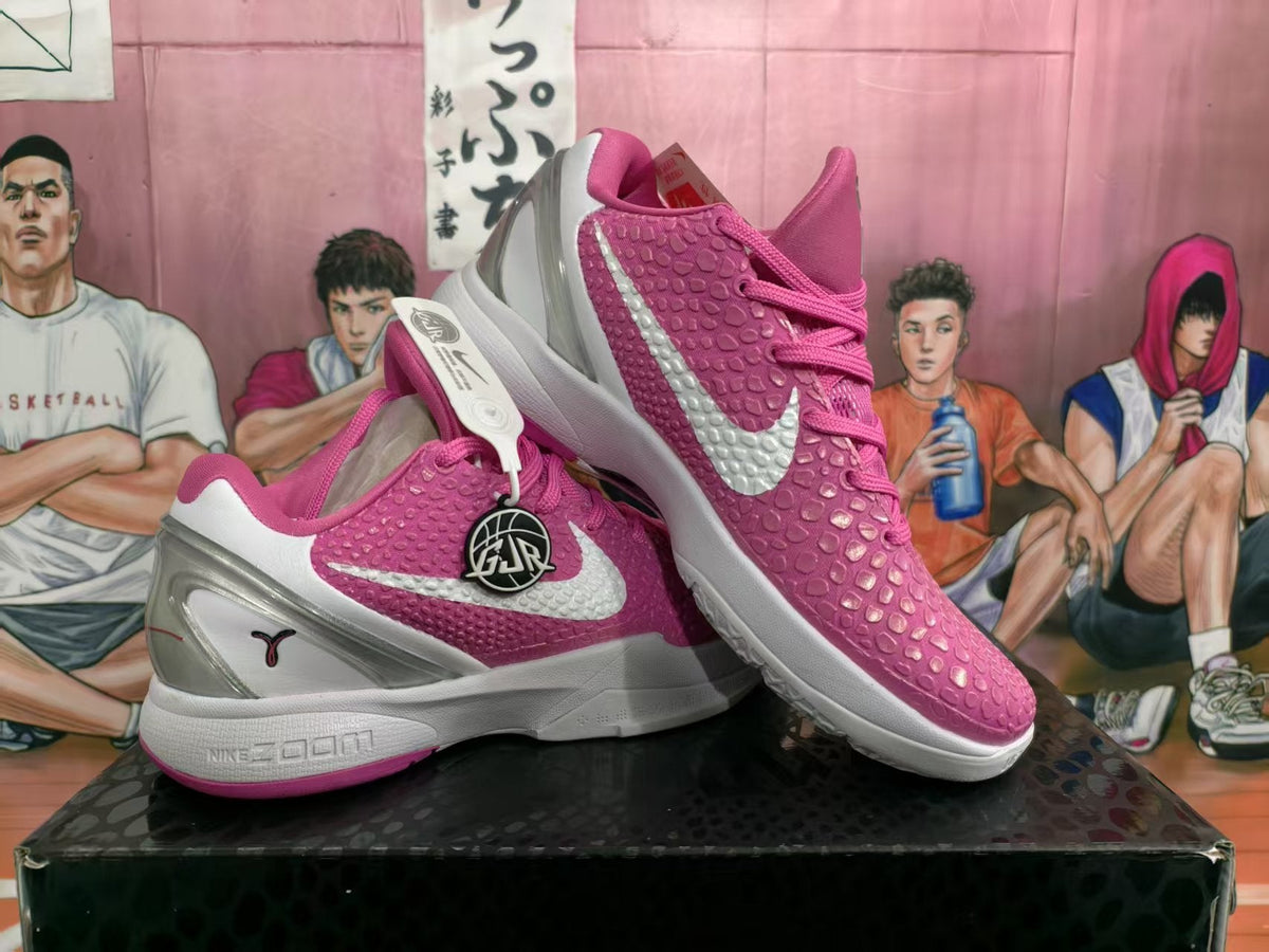 Nike Kobe Basketball Sneakers Pink and White