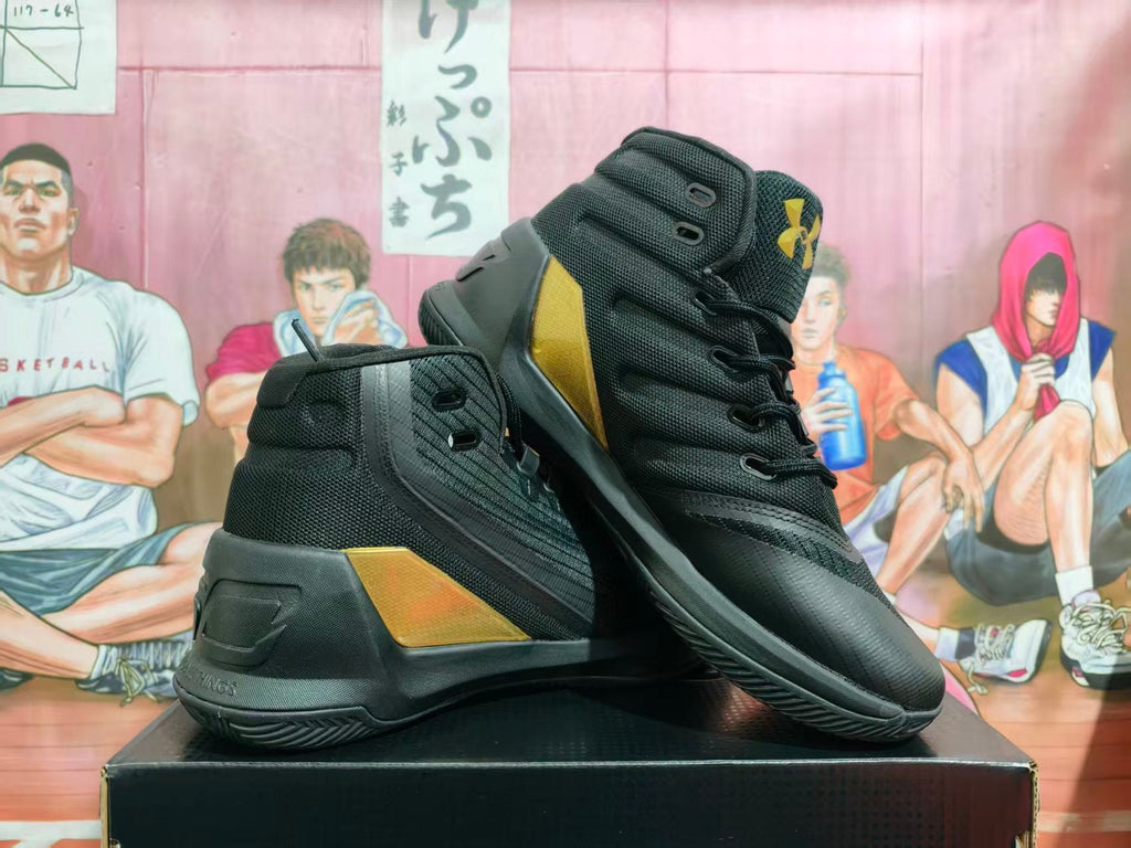 Under Armour SC Black Gold High-Top Basketball Shoes