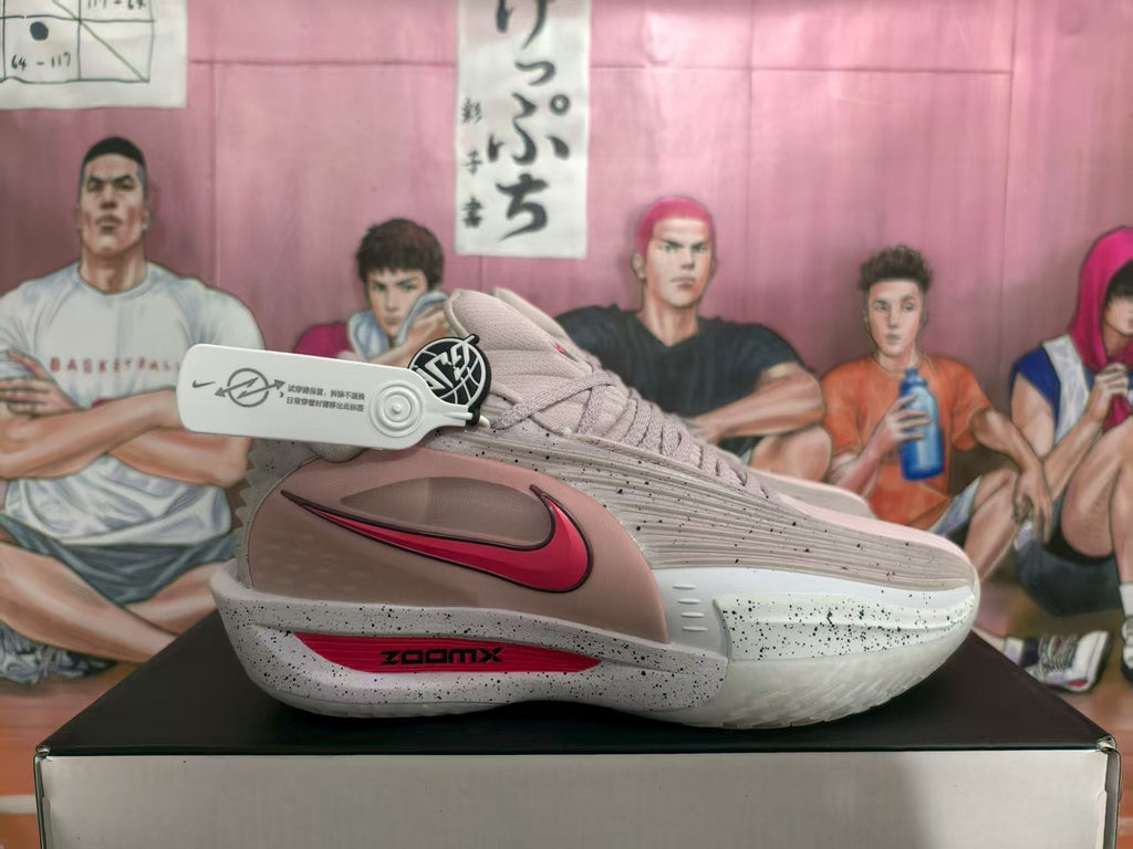 Nike ZoomX Gray Pink Basketball Sneakers