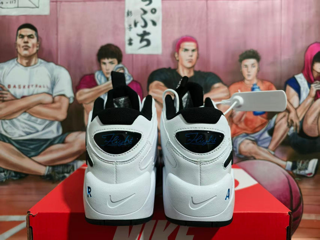 Nike Air Basketball Sneakers White Black Royal Blue