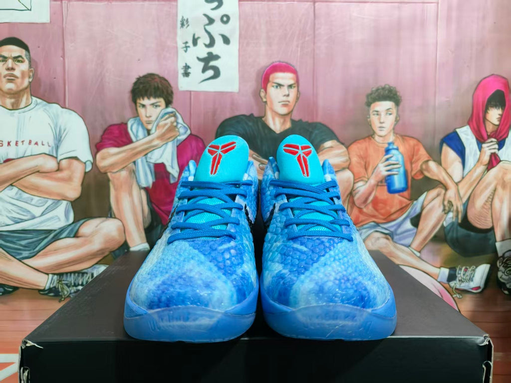 Nike Blue Basketball Sneakers with Kobe-Style Details