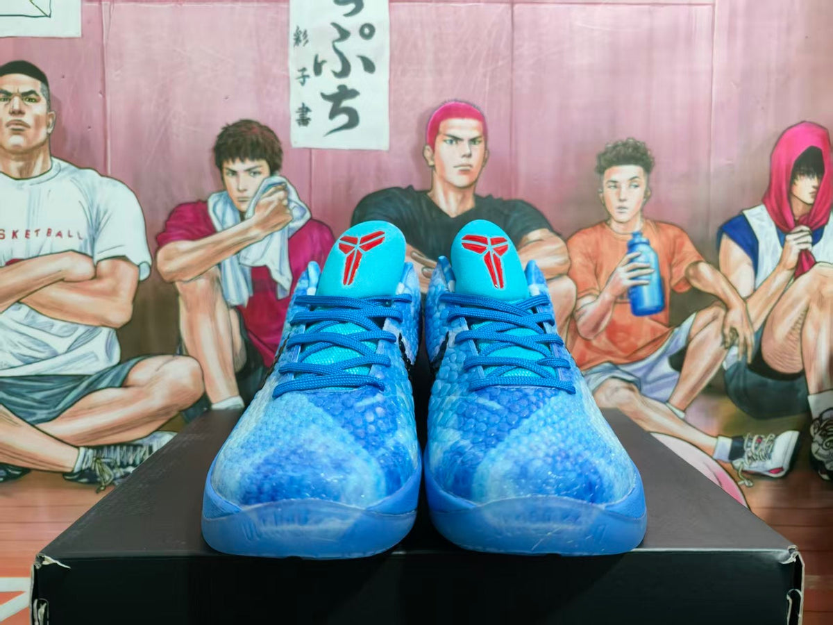 Nike Blue Basketball Sneakers with Kobe-Style Details