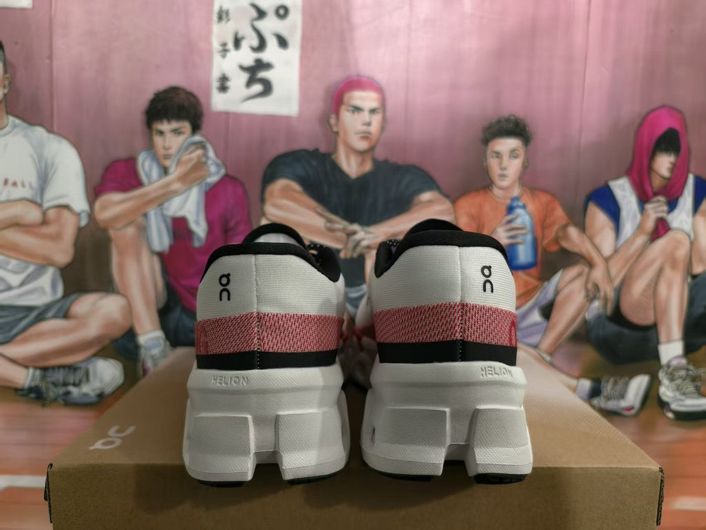 On White Black Red Running Sneakers