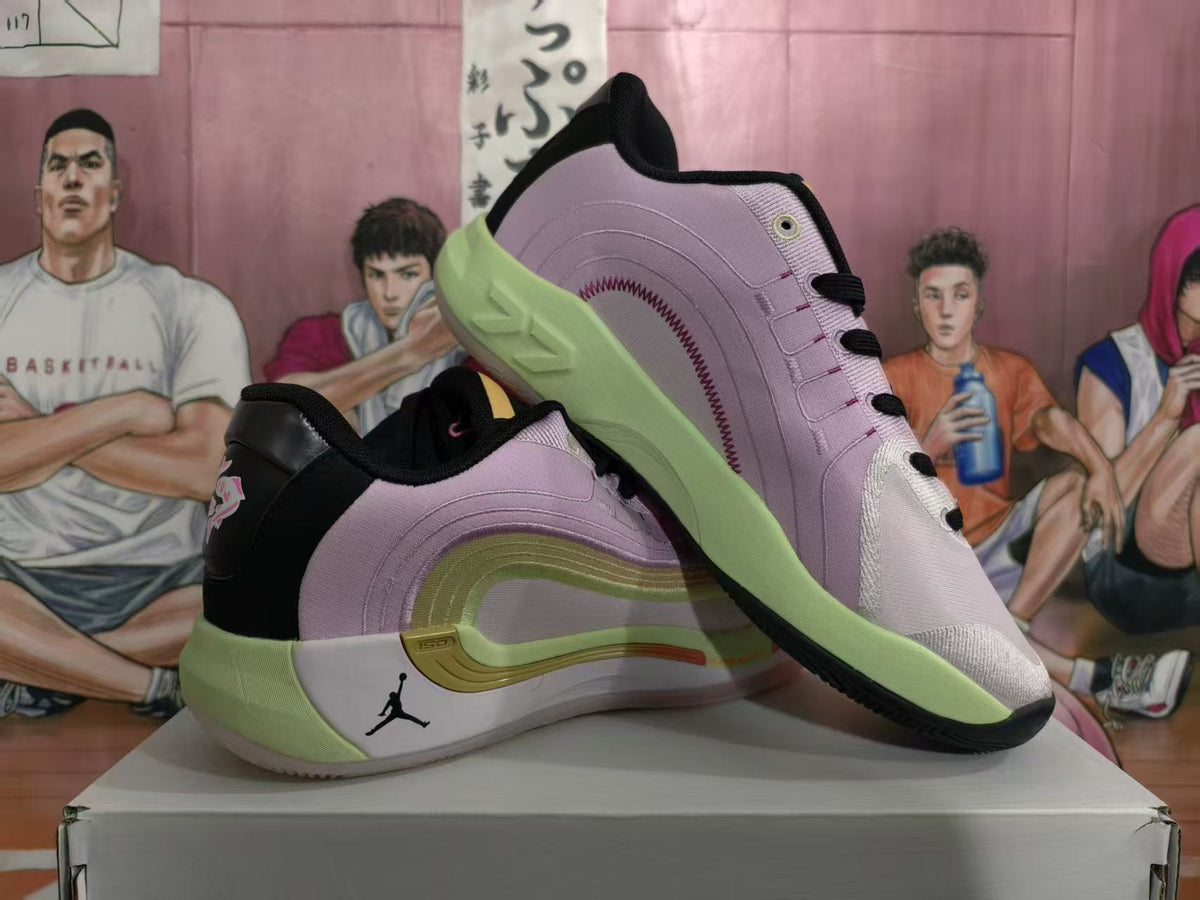 Jordan Sneakers Black, Pink and Green