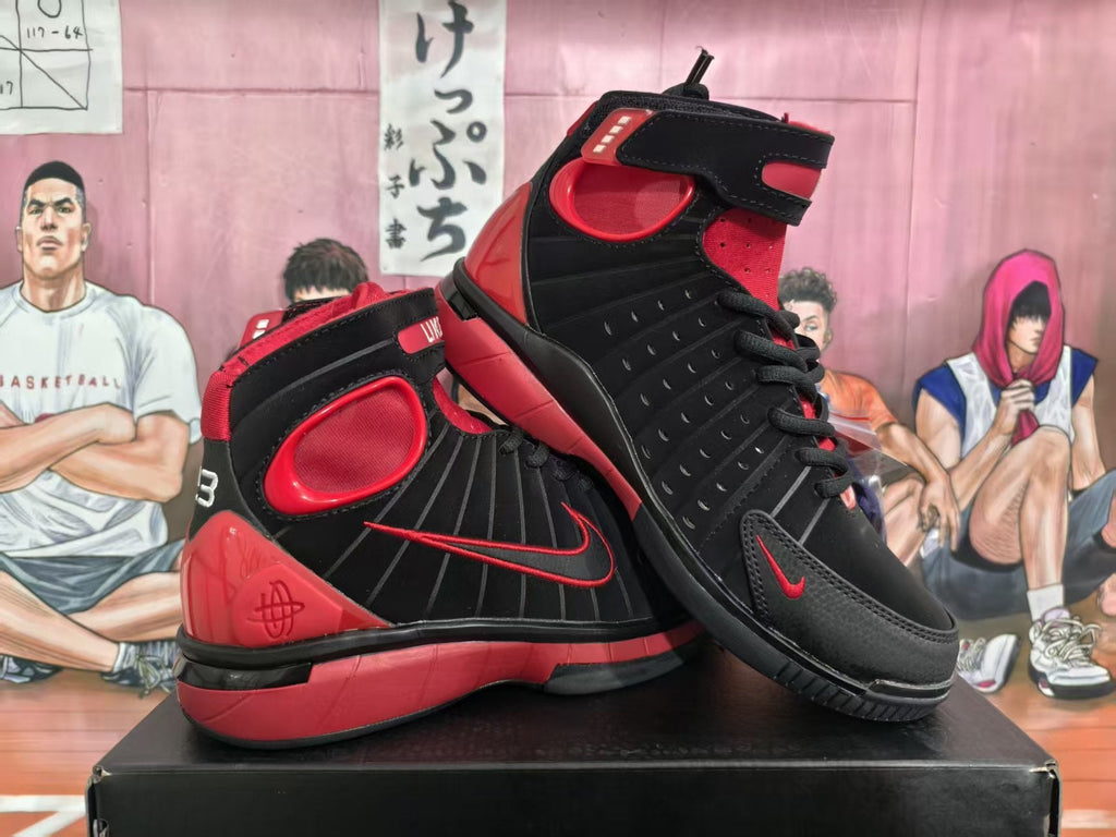 Nike Black Red High-Top Basketball Sneakers