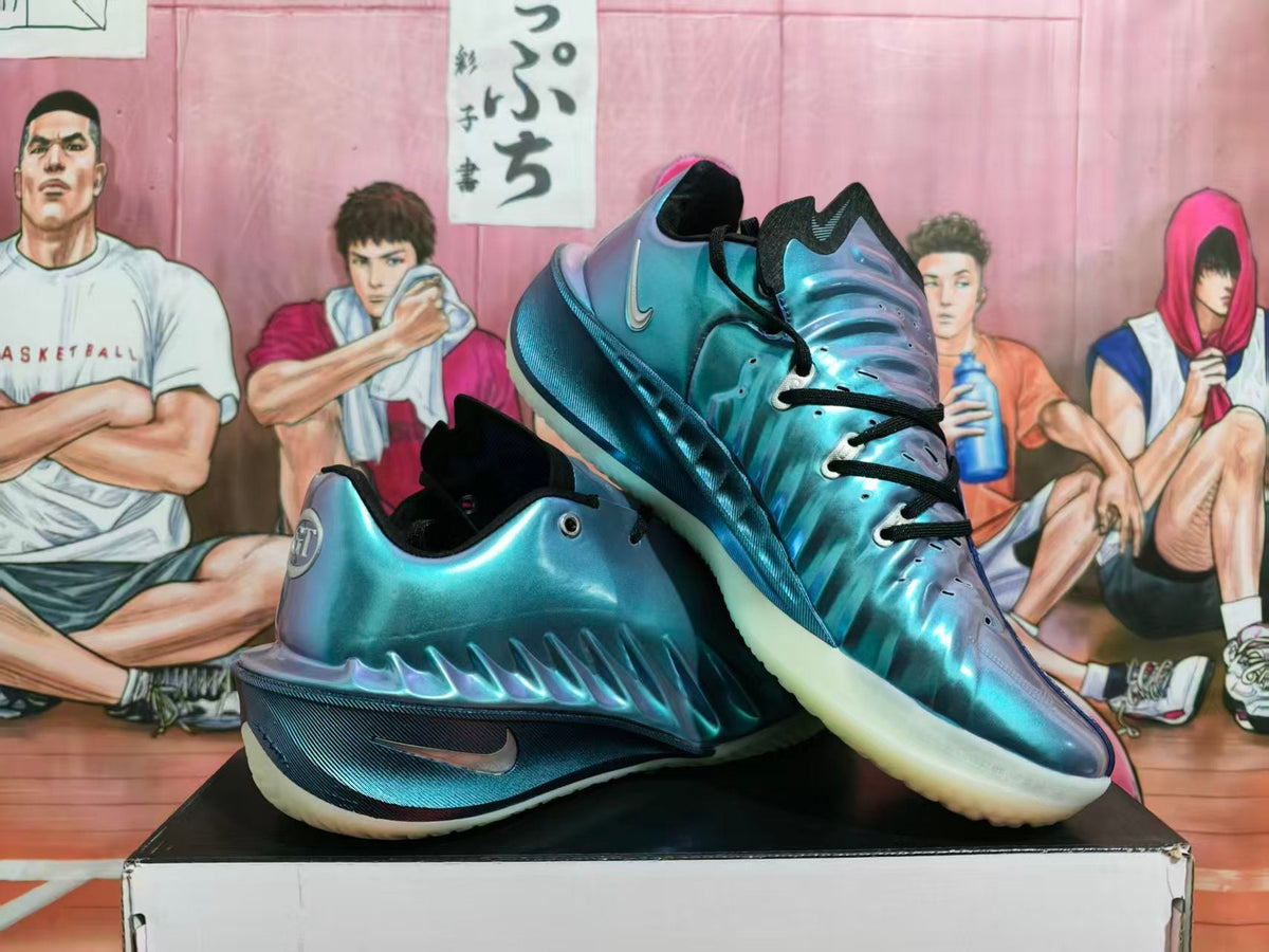 Nike GT Basketball Shoes in Iridescent Blue and Purple