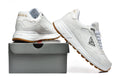 Prada White Low-Top Sneakers with Gum Sole